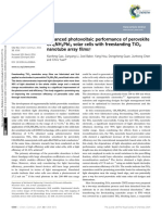 Enhanced Photovoltaic Performance of Perovskite CH3NH3PbI3 Solar Cells With Freestanding TiO2 Nanotube Array Films