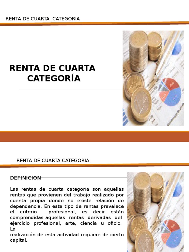 Renta de Cuarta Categoria PDF Impuesto sobre la renta Finanzas