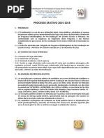 Edital 2016 Regular Pos-Afro