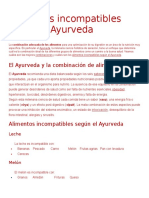 Alimentos Incompatibles Según El Ayurveda