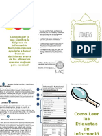 Cómo leer etiquetas de información nutricional