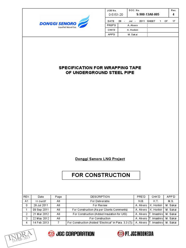 Underground Steel Pipe Wrapping Specs | PDF | Pipe (Fluid Conveyance ...