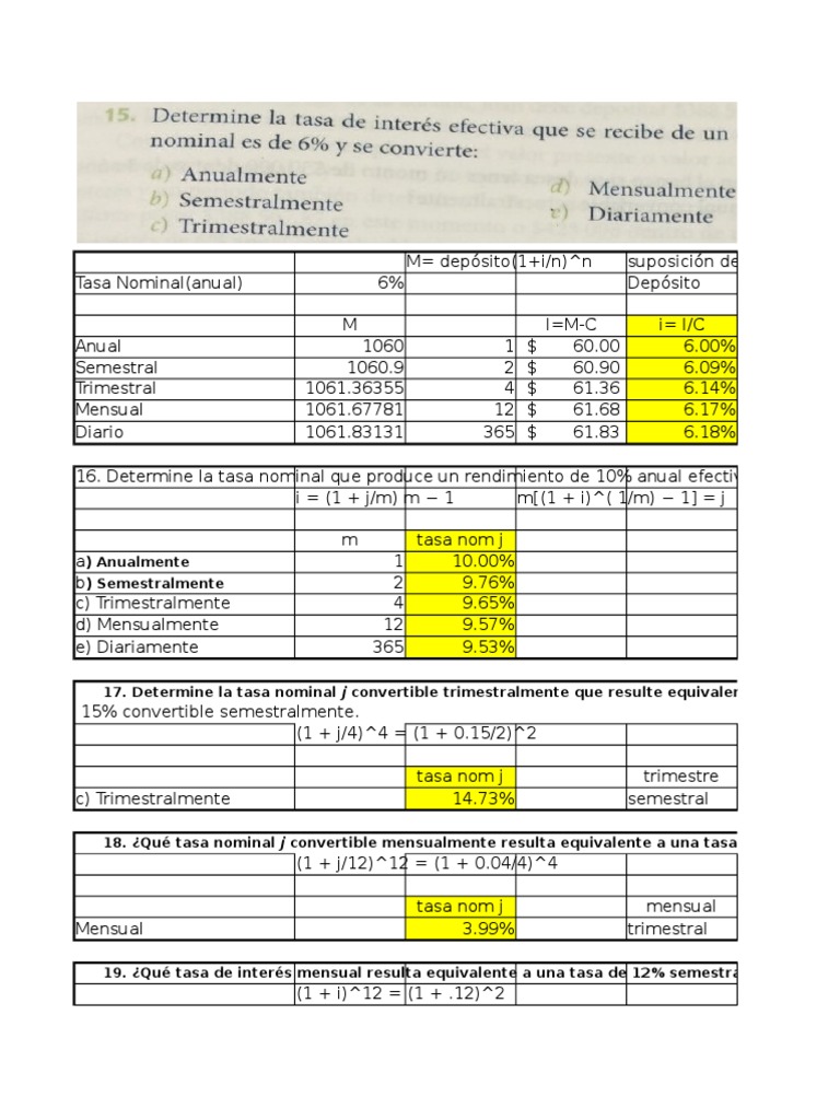 Ejercicios 3.5 | PDF | Tasas de interés | Interés