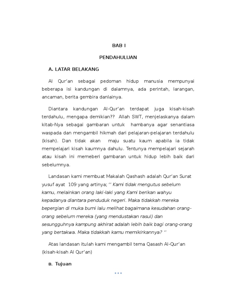 Makalah Qisah Dalam Al Qur An