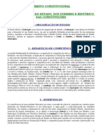 Direito Constitucional - Da Organização do Estado, dos Poderes e Histórico das Constituições