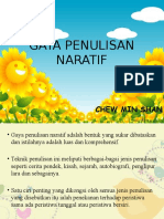 Gaya Penulisan Naratif