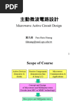 Microwave Active Circuit Design: 黃凡修 Fan-Hsiu Huang fshuang@mail.cgu.edu.tw