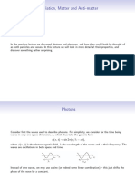 Radiation, Matter and Antimatter