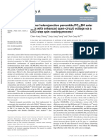 Planar Heterojunction PerovskitePC71BM Solar Cells With Enhanced Open-circuit Voltage via a (21)-Step Spin-coating Process