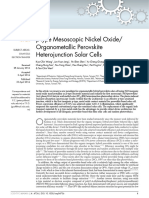 P-Type Mesoscopic Nickel Oxide-Organometallic Perovskite Heterojunction Solar Cells