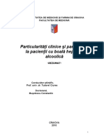 Particularităţi Clinice Şi Paraclinice La Pacienţii Cu Boală Hepatică Alcoolică