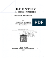 Carpentry for Beginners by John D. Adams (1917)