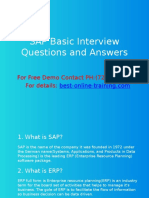 SAP Basic Interview Questions and Answers