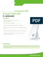 300Mbps Universal Wifi Range Extender: Tl-Wa854Re