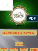 Solvents Used in Pharmacy 