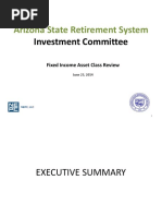 Arizona State Retirement System Fixed Income Asset Class Review - 2014