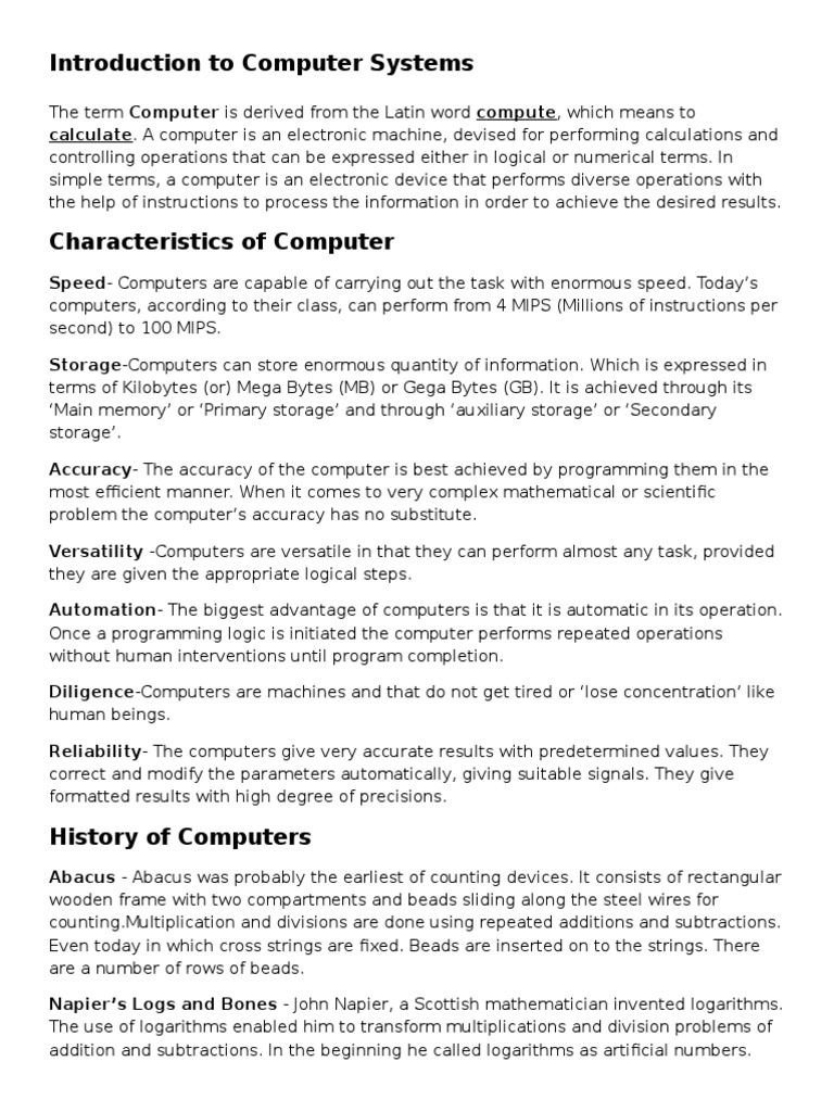 Introduction To Computer Systems | PDF | Computer Data Storage ...
