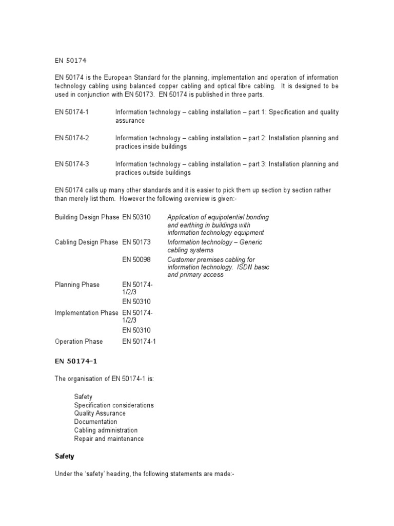 En 50174 | PDF | Alternating Current | Electricity