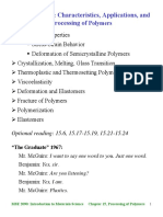 Characteristics, Applications, and Processing of Polymers & Mechanical