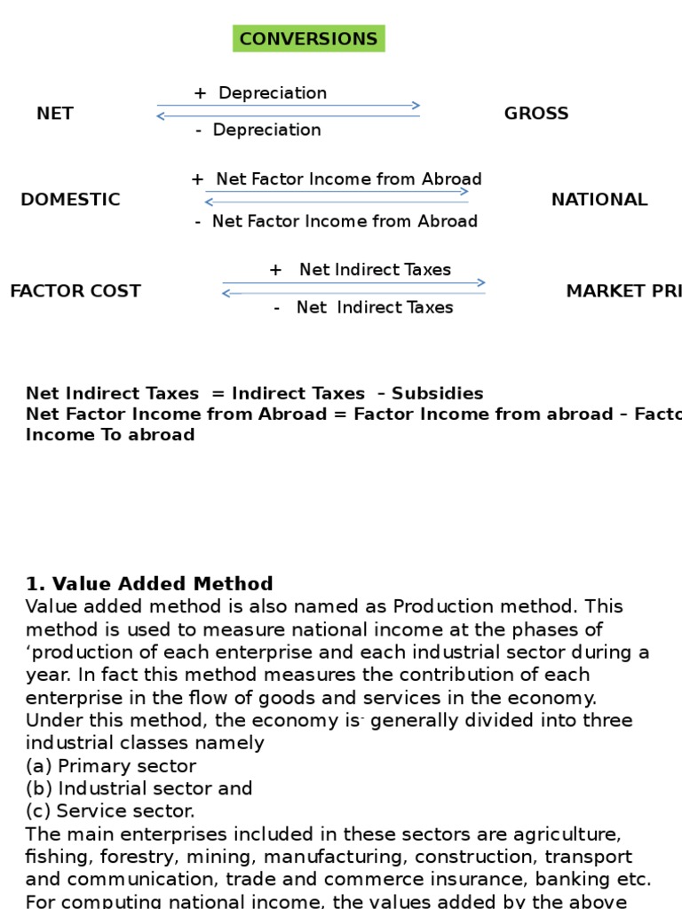 National Income Measurement Methods | PDF | Measures Of National Income ...