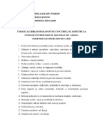 Tematica Si Bibliografie Admitere Masterat - Stiintele Educatiei - 2015