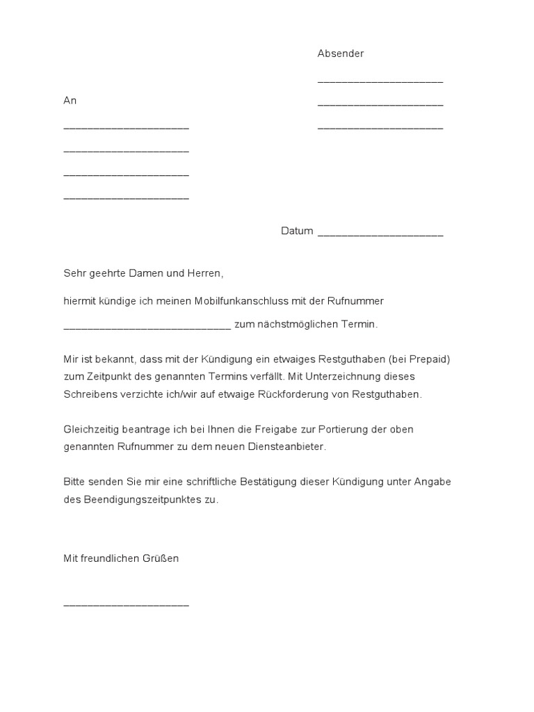 Verzichtserklärung-Mustervorlage