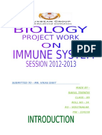 Biology Project On Immunity For Class 12th.