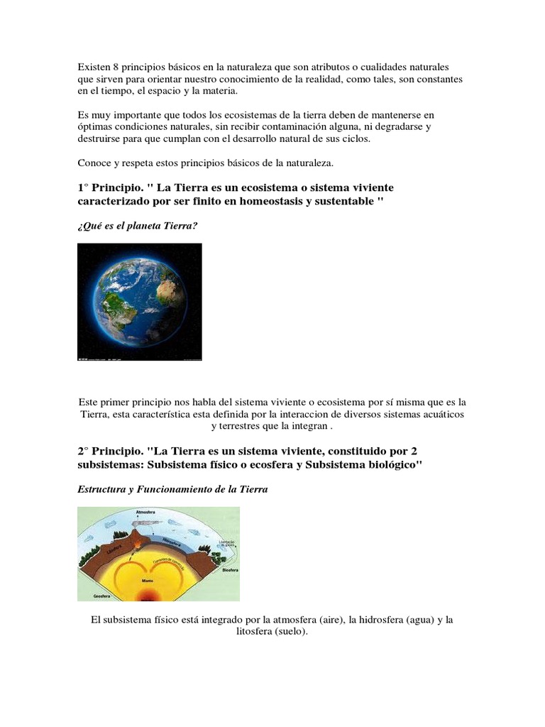 Principios Basicos de La Naturaleza