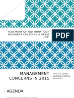 Management Concerns 2015