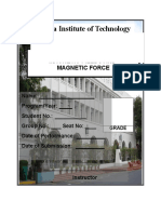 Department of Physics Mapúa Institute of Technology: Magnetic Fields and Magnetic Force