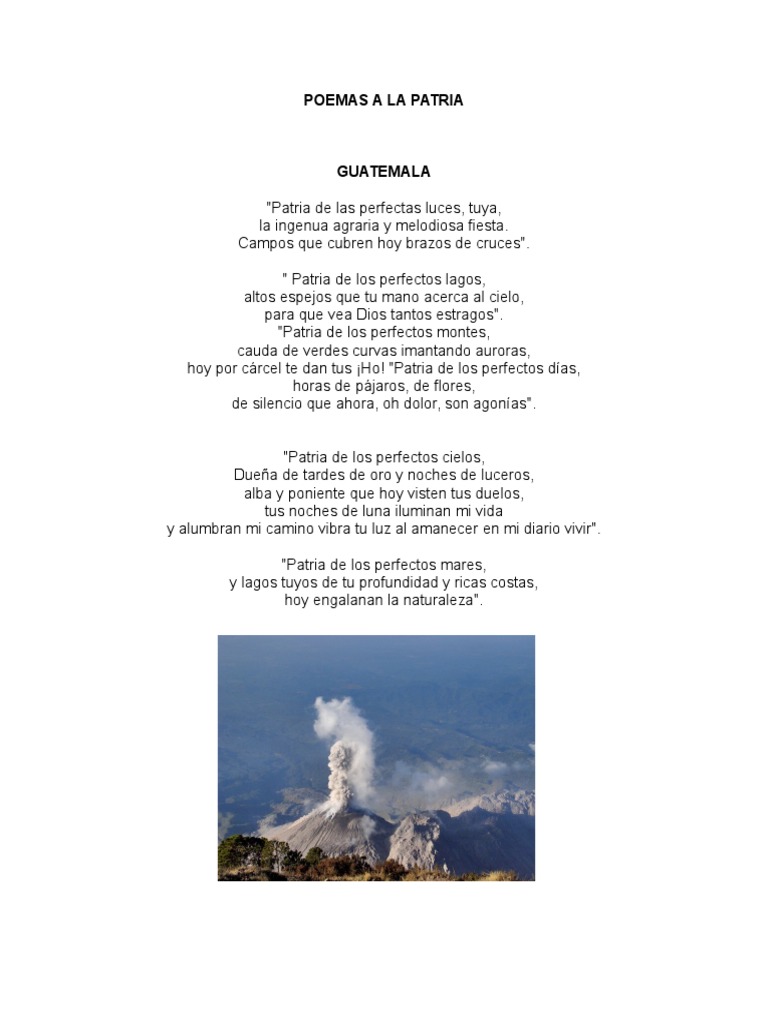 Poemas a la Patria de Guatemala | PDF | Naturaleza