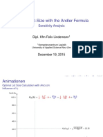 Optimal Lot-Size With The Andler Formula: Sensitivity Analysis