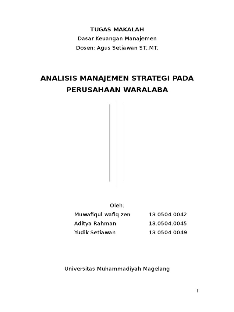 Makalah Tugas Akhir Semester