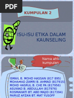 Isu-Isu Etika Dalam Kaunseling