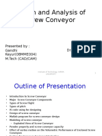 Design and Analysis of Screw Conveyor