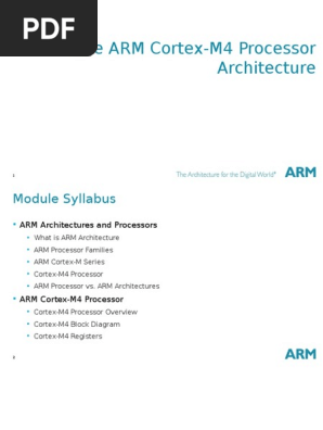 Cortex M4 Part1 Pdf Arm Architecture Instruction Set