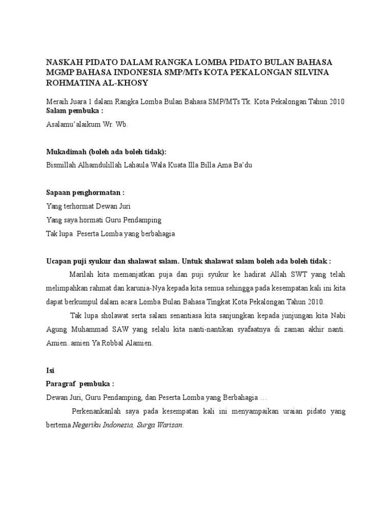 Kumpulan Teks Pidato Tentang Wanita Penghuni Surga Kumpulan Referensi Teks Pidato
