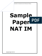 Sample Paper NAT IM