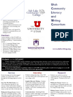 Utah Community Literacy & Writing Consortium (UCLAWC) Brochure