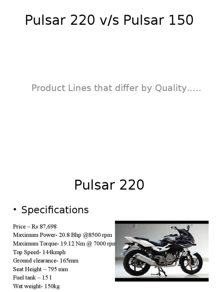 Pulsar 220 vs 150: Specs & Prices | PDF | Technology & Engineering