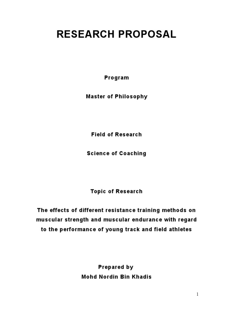 research proposal sample in physical education