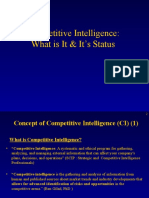 Competitive Intelligence: What Is It & It's Status