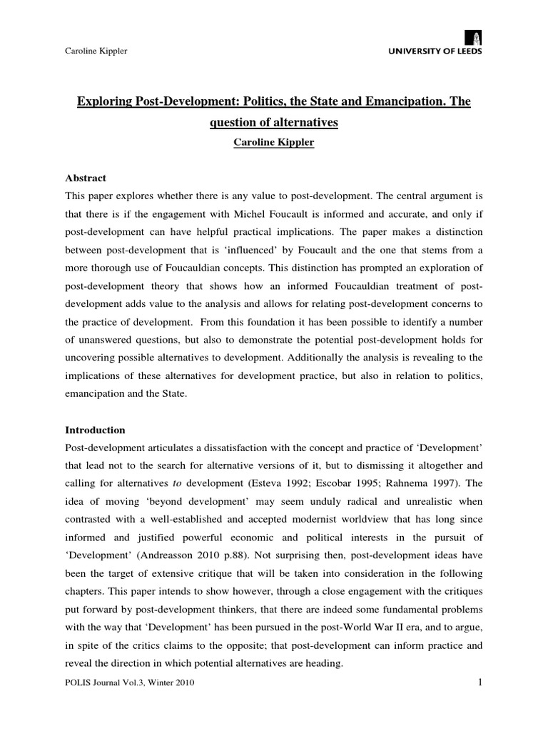 Exploring Post Development RRL | PDF