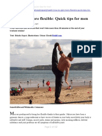 How to Get More Flexible Quick Tips for Men
