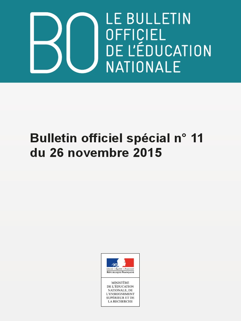 Bulletin officiel spécial de l'Education nationale Reading (Process