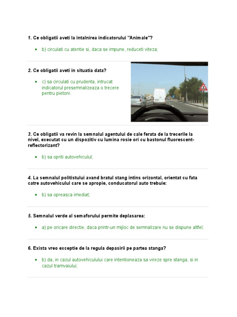 Chestionare auto