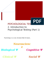 Introduction To Psychological Testing (Part 1)