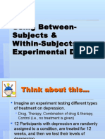 Using Between-Subjects & Within-Subjects Experimental Design