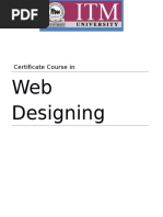 Web Designing: Certificate Course in