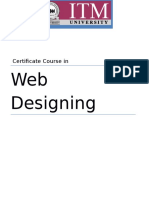 Web Designing: Certificate Course in